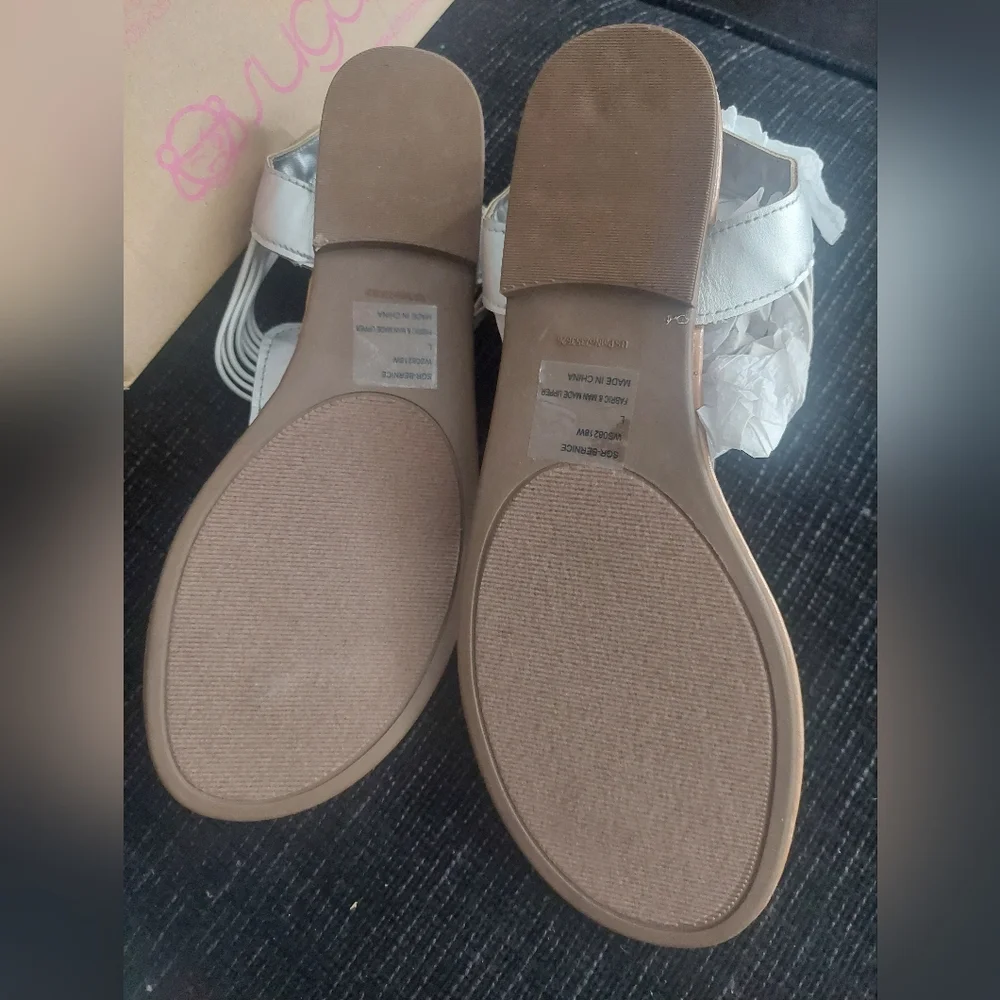 NIB Sugar Bernice sandals silver size‎ large